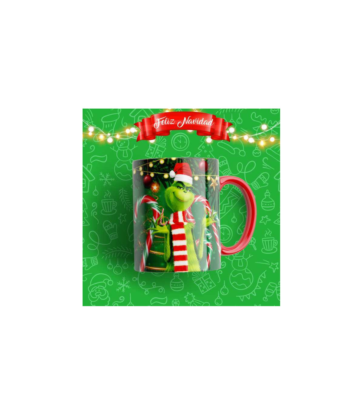 Set de 6 Tazas Mágicas Navideñas: Grinch, Pokémon y Stitch