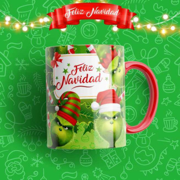 Set de 6 Tazas Mágicas Navideñas: Grinch, Pokémon y Stitch