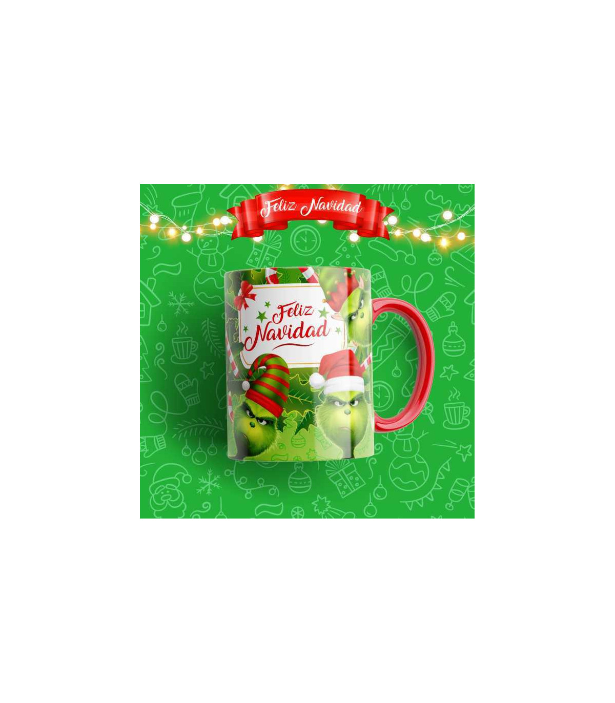 Set de 6 Tazas Mágicas Navideñas: Grinch, Pokémon y Stitch