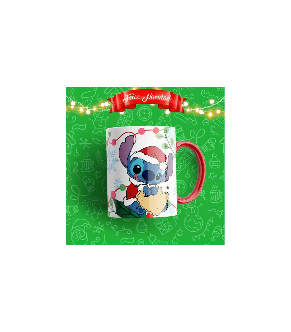 Set de 6 Tazas Mágicas Navideñas: Grinch, Pokémon y Stitch