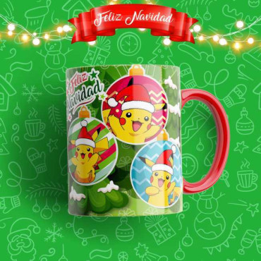 Set de 6 Tazas Mágicas Navideñas: Grinch, Pokémon y Stitch