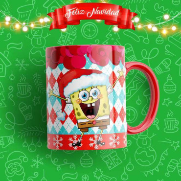 8 Tazas Navideñas Personalizadas con tus Personajes Favoritos: Hello Kitty, Bob Esponja y Más