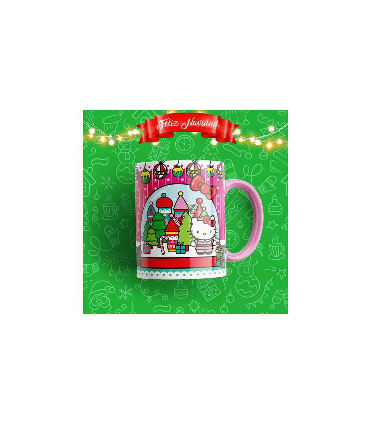 ¡Diversión Navideña! 8 Tazas Personalizadas con diseños increíbles: Hello Kitty, Bob Esponja y más.