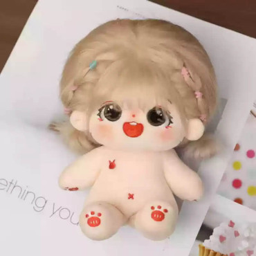 Muñeca cotton doll de Algodón Kawaii: Bebé con Huesitos y Sonrisa
