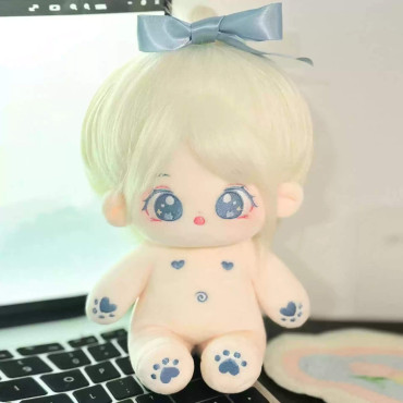 Muñeca cotton doll de Algodón Kawaii: Bebé con Huesitos y Sonrisa