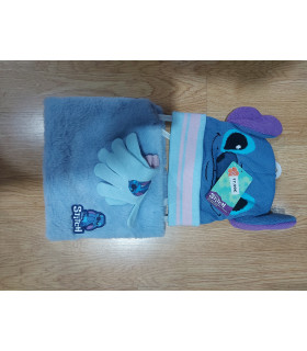Conjunto de gorro,guantes ,i braga de cuello de lilo i stitch