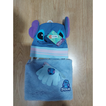Conjunto de gorro,guantes ,i braga de cuello de lilo i stitch