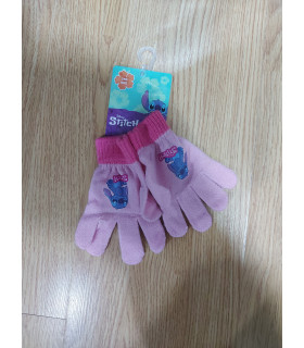 Guantes de lilo y stitch de color rosa