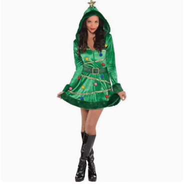 Atuendo Navideño: Vestido Verde Bosque Encantado