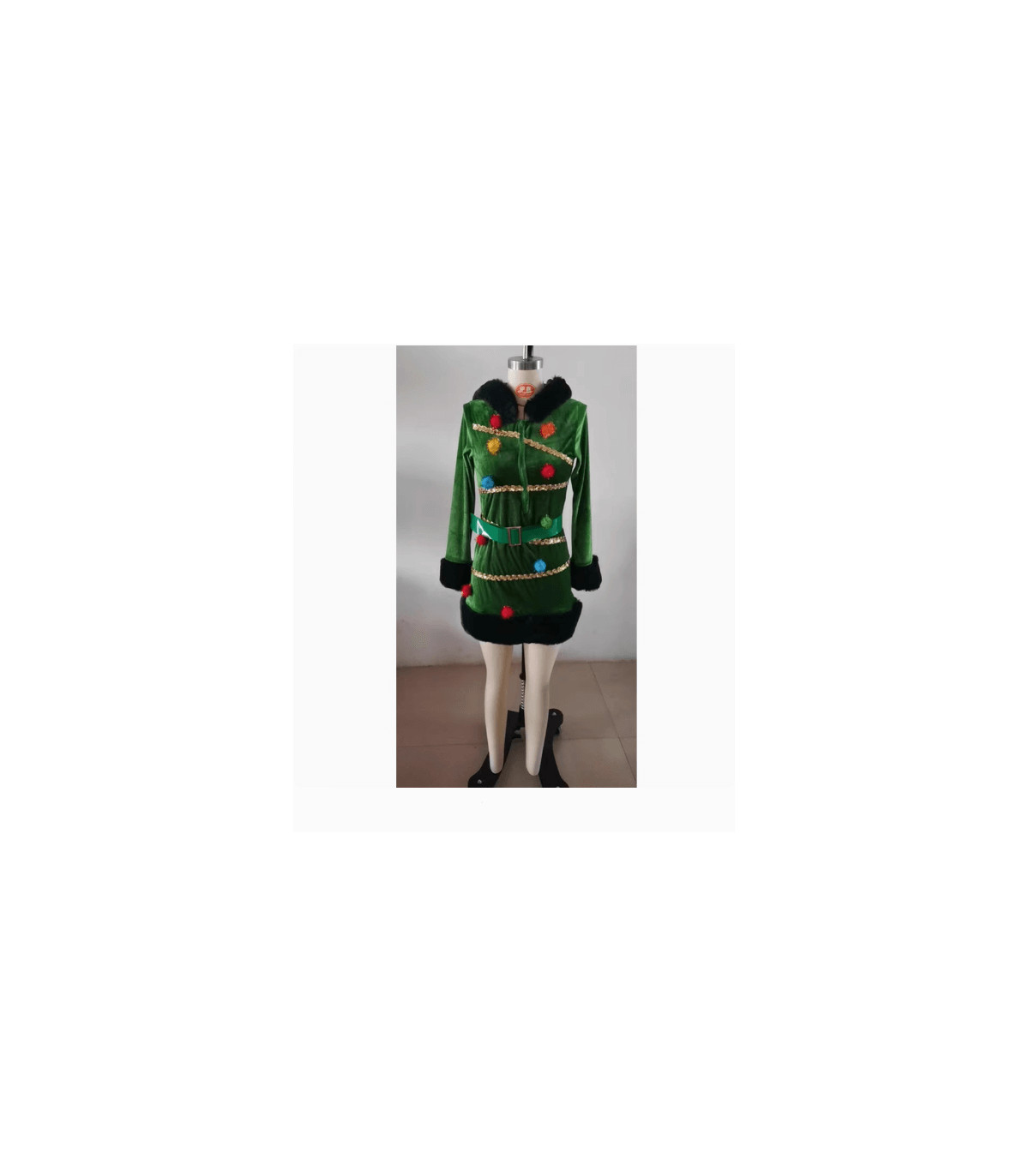 Atuendo Navideño: Vestido Verde Bosque Encantado