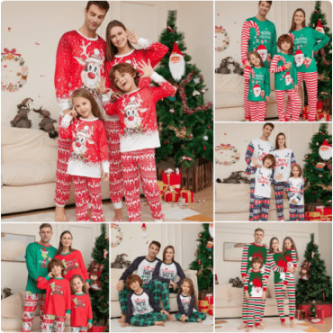 Pijamas Navideños Adulto Poliéster