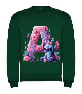 Sudadera sin capucha personalizada con letras del alfabeto