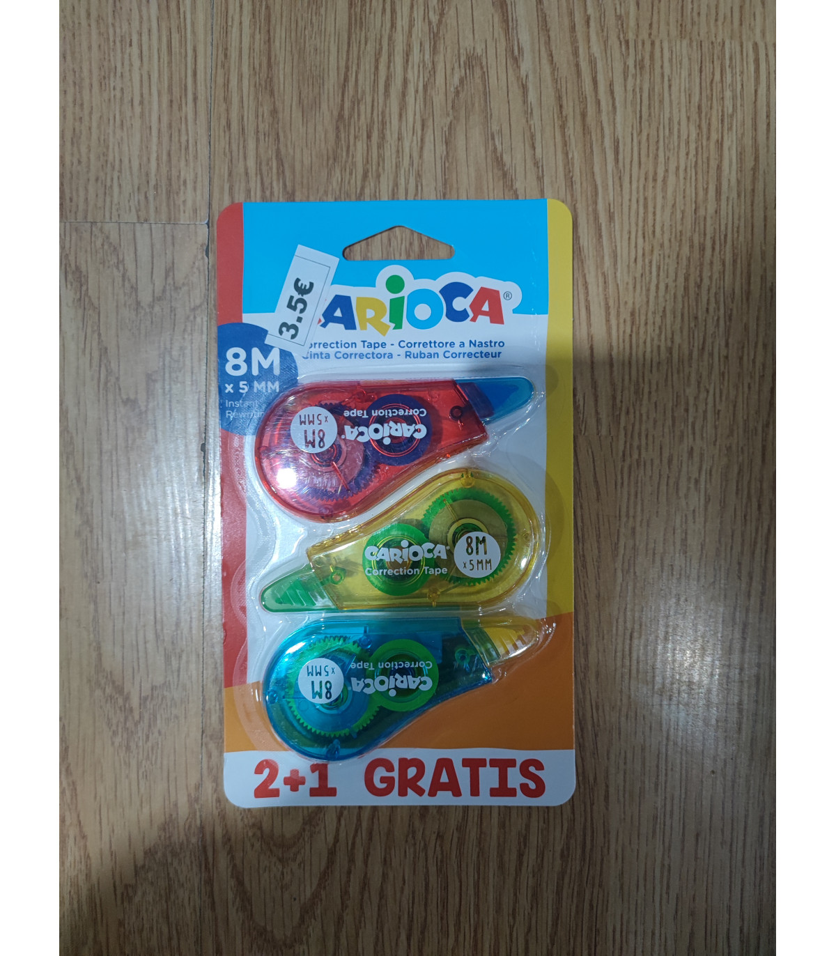 Pack de diferentes cintas correctoras de diferentes colores