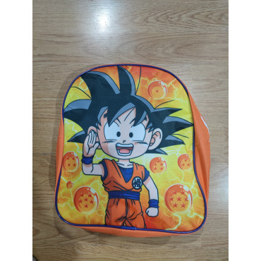Mochila de dragon ball de color naranja i amarillo