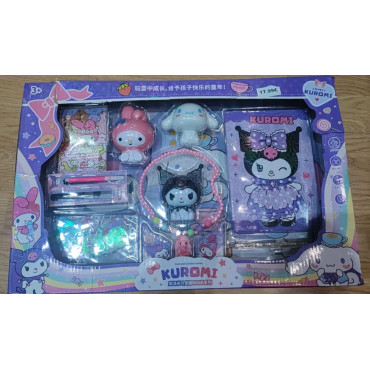 Set Creativo de Papelería Kuromi: Estuche Completo con Artículos de Oficina de Alta Calidad