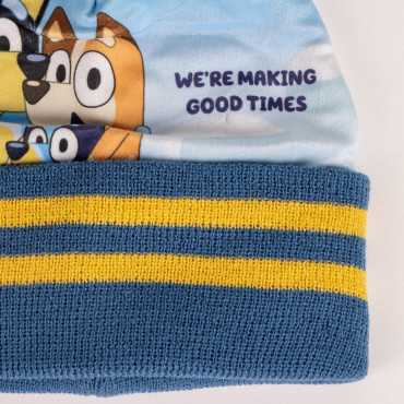 Set Infantil de Gorro, Braga para el Cuello y Guantes Bluey - Producto Oficial