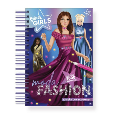 Libro de Actividades con Diamantes Super Girls Moda - Compra en Albithinia