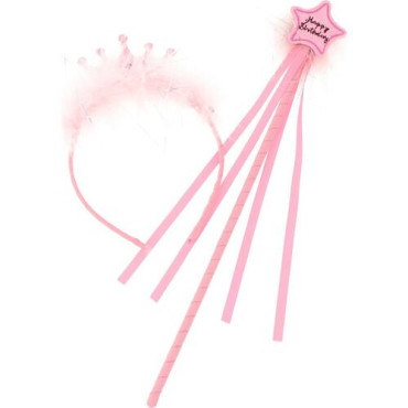 Set de Varita y Corona de Princesa Rosa INCA - Compra en Albithinia