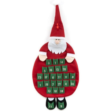 Calendario de Adviento de Fieltro con Papá Noel | Albithinia