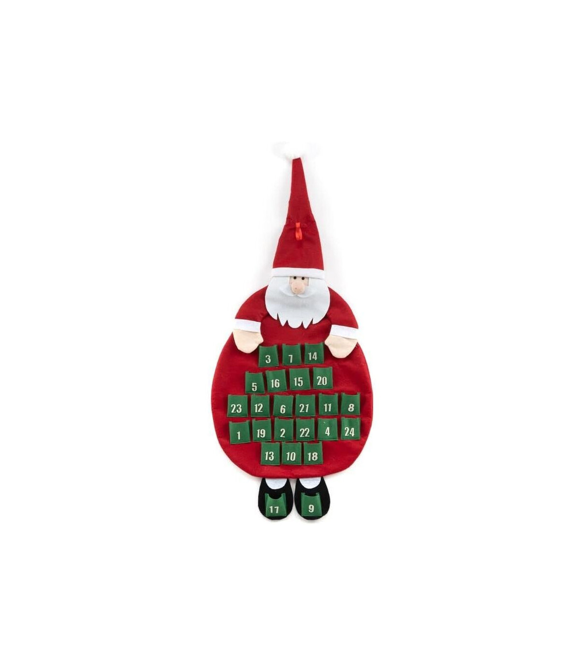 Calendario de Adviento de Fieltro con Papá Noel | Albithinia