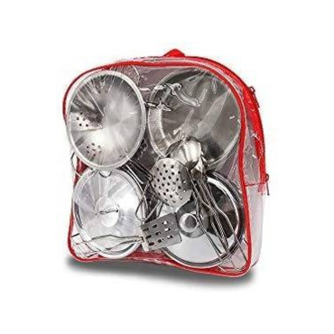 Mochila Infantil con 11 Accesorios de Cocina de Acero Inoxidable - Juego Educativo para Niños | Albithinia