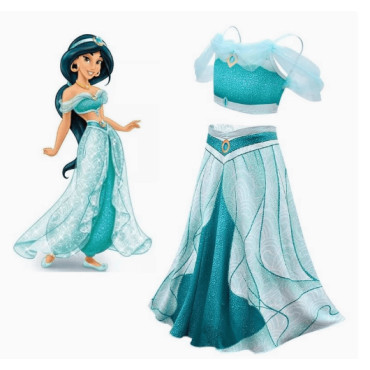 Disfraz de Princesa Jasmine en Poliéster: ¡Ideal para Carnaval!
