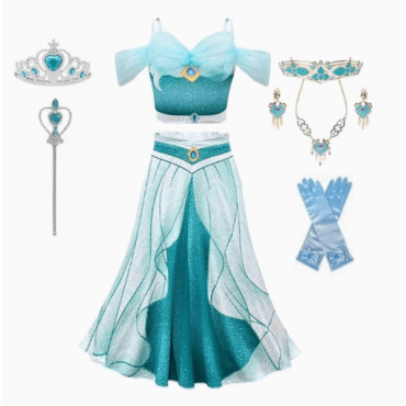 Disfraz de Princesa Jasmine en Poliéster: ¡Ideal para Carnaval!
