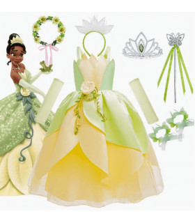 Disfraz de Princesa Tiana en Poliéster: ¡Vive la magia de Nueva Orleans!