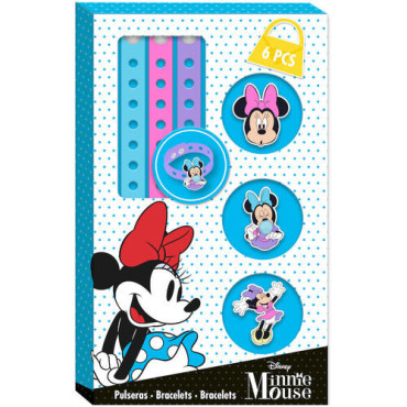Set de 3 Pulseras con Charm de Minnie Mouse Disney - Compra en Albithinia