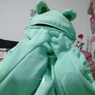 ¡Ribbit! Sudadera con capucha de rana