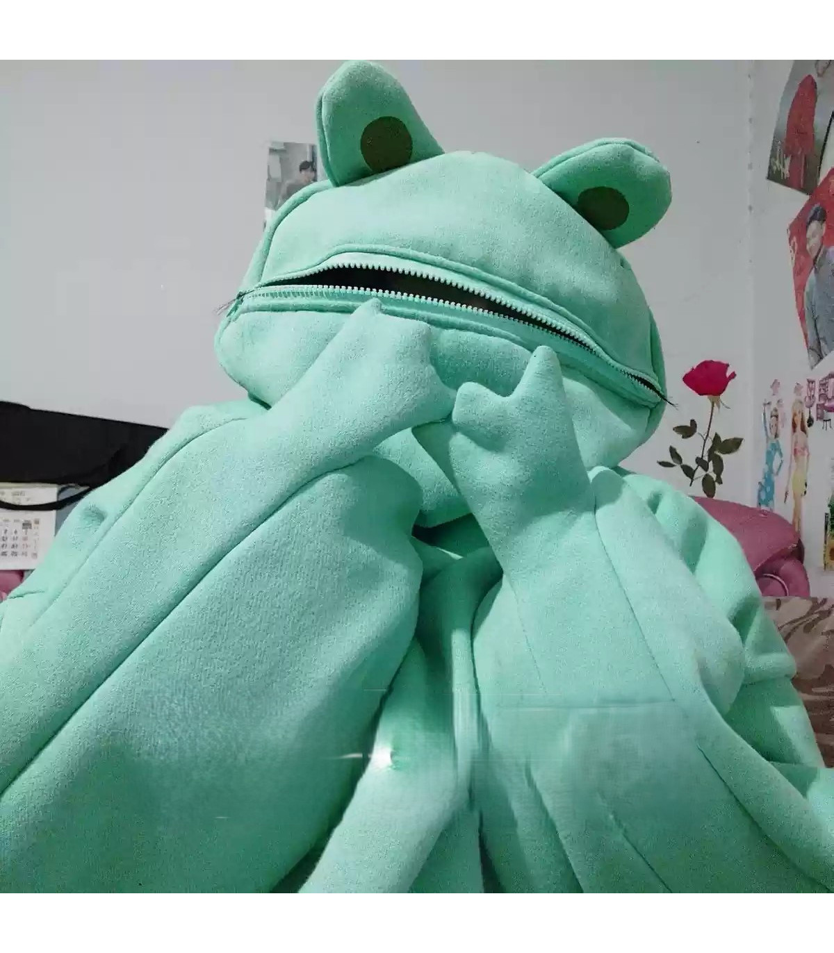 ¡Ribbit! Sudadera con capucha de rana