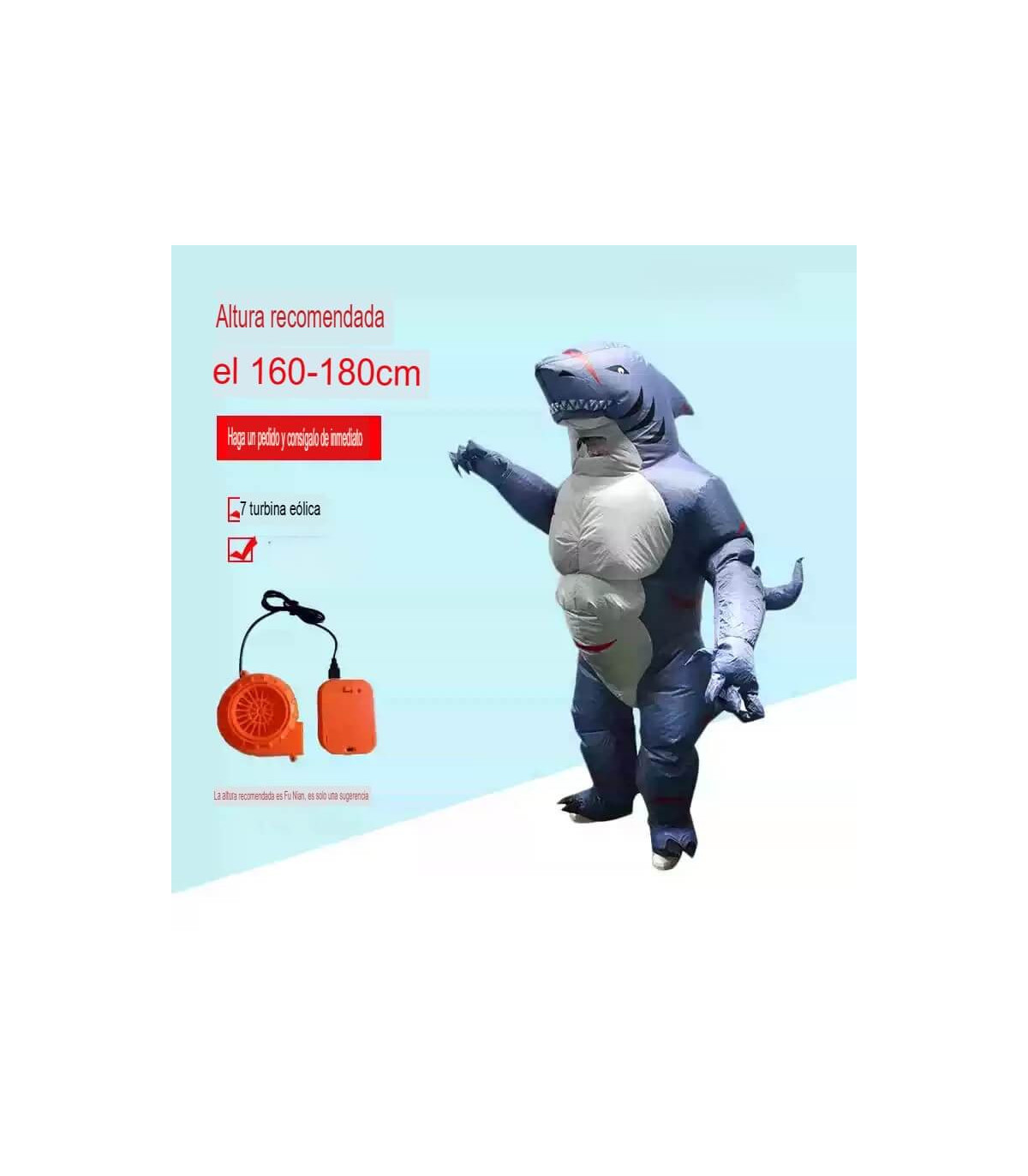 Disfraz Inflable de Tiburón: ¡Sé el Rey de la Fiesta!