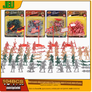 ¡Construye tu Ejército! Kit de 104 Soldados de Juguete