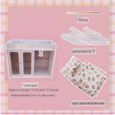 Juego de muebles en miniatura para casa de muñecas, escala 1:12, 20 cm