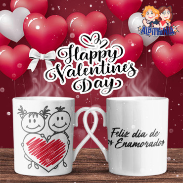 Tazas con mensajes de amor para el 14 de febrero