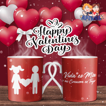Tazas con mensajes de amor para el 14 de febrero
