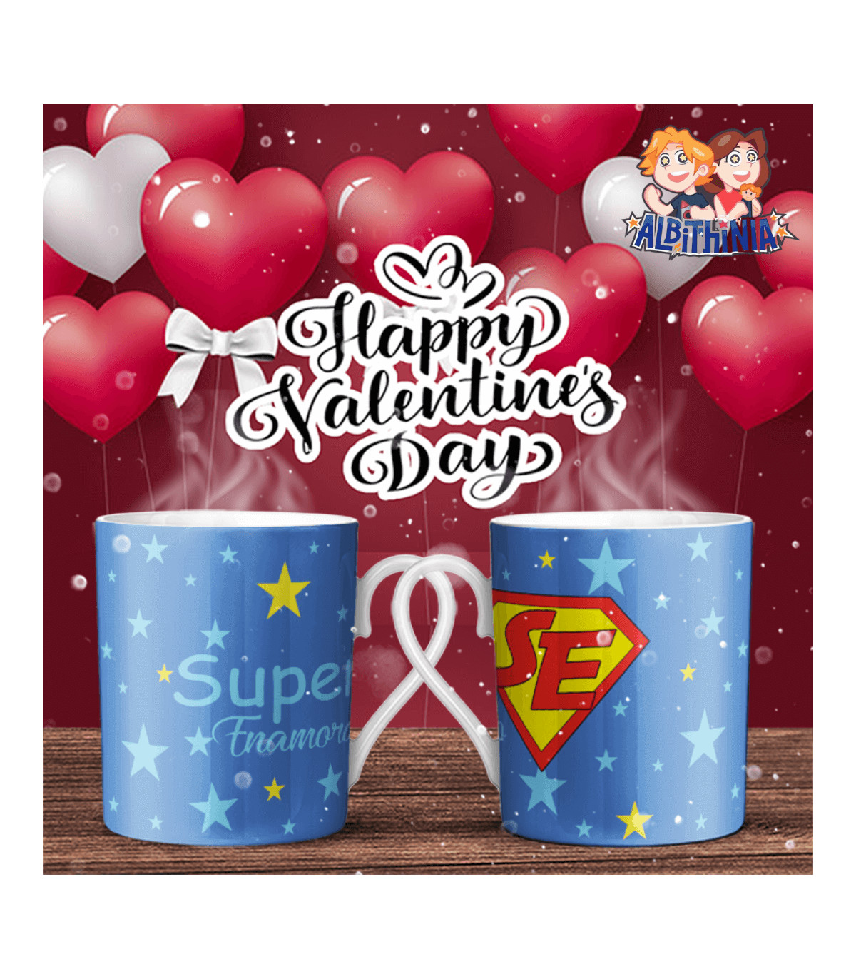 Tazas con mensajes de amor para el 14 de febrero