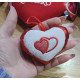 colgante corazón de peluche de 10cm