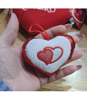 colgante corazón de peluche de 10cm