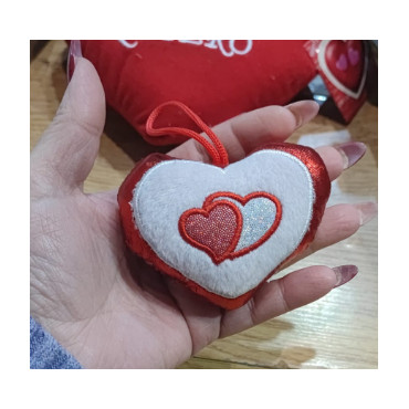 colgante corazón de peluche de 10cm