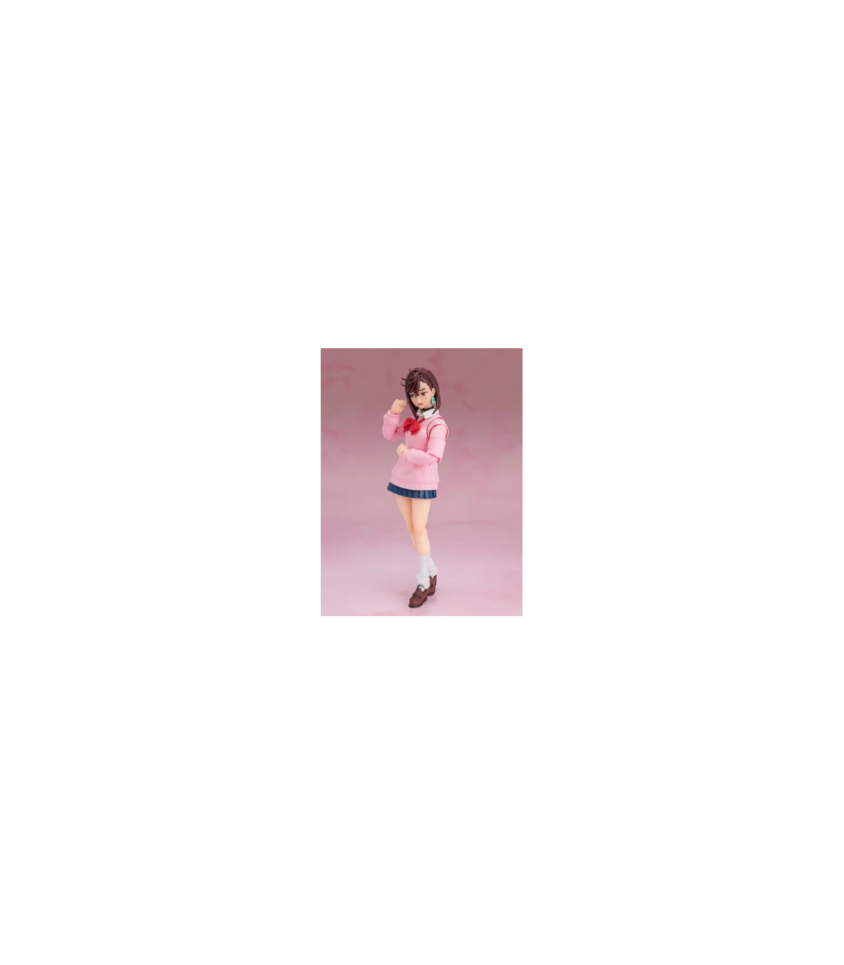 Figura Momo Ayase Dandadan - Uniforme Escolar Rosa