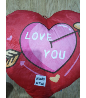 PELUCHE  CORAZON DE LOVE YOU DE 35 CM PERSONALIZADO POR 4€ MAS