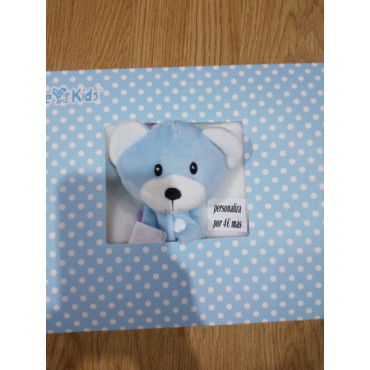 PELUCHE DE OSO DUDU CON MANTITA COLOR AZUL PERSONALIZABLE POR 4€ MÁS