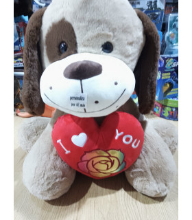 PELUCHE DE PERRO DE 50 CM PERSONALIZABLE CON 4€ MAS