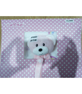 PELUCHE DE OSO DUDU I MANTITA COLOR ROSA