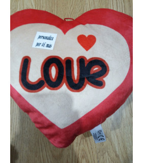 PELUCHE CORAZON DE 25 CM DE LOVE PERSONALIZABLE POR 4€ MAS