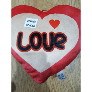 PELUCHE CORAZON DE 25 CM DE LOVE PERSONALIZABLE POR 4€ MAS