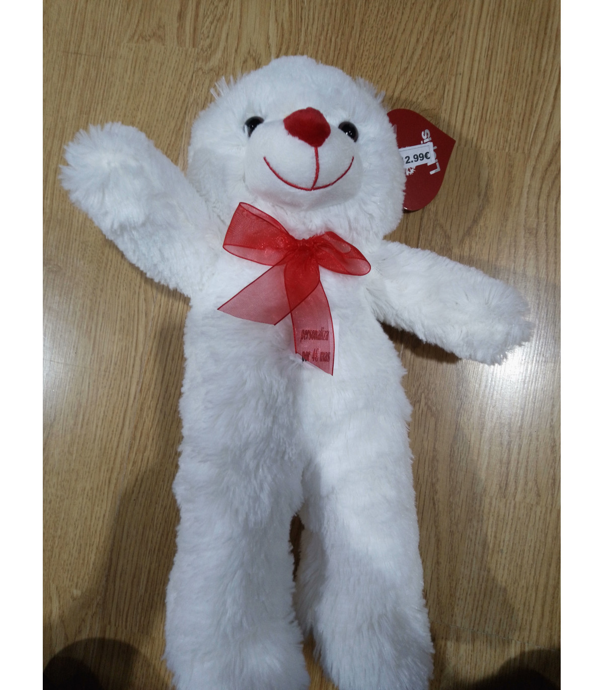 PELUCHE DE OSO DE 40 CM PERSONALIZABLE POR 4€ MÁS