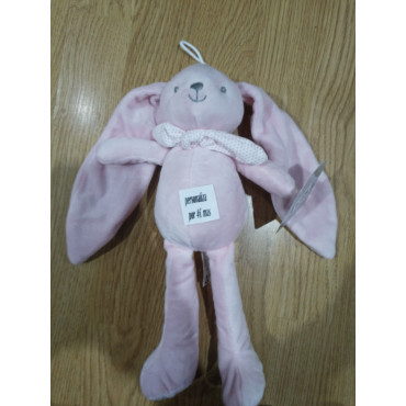 PELUCHE DE CONEJO COLOR ROSA DE 30 CM PERSONALIZABLE CON 4€ MAS