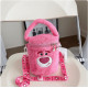 Bolso bandolera kawaii para maquillaje de Lotso, Melody, Kuromi y Cinnamoroll - ¡Lleva la magia de Sanrio contigo!